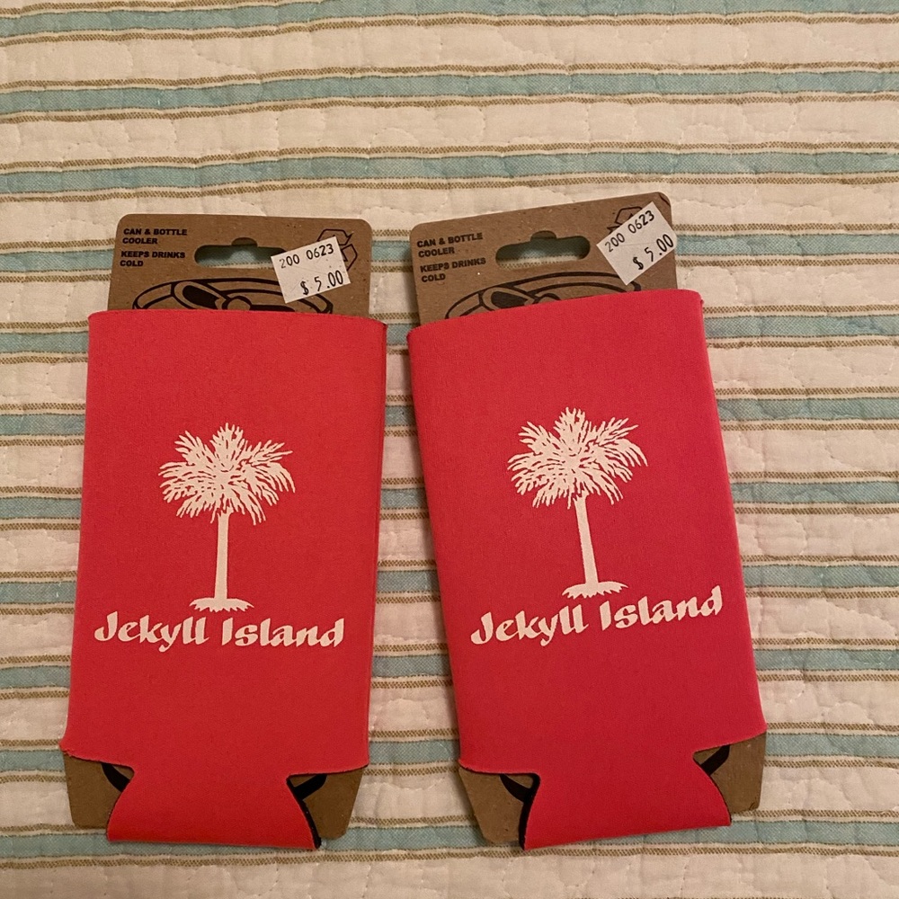 NWT Jekyll Island (2) pink coasters